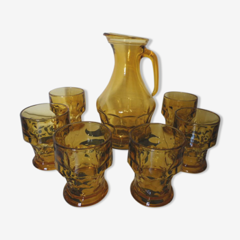 Amber glass orangeade service