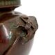 Exceptional planter / cache-pot in patinated Japanese bronze circa 1880.