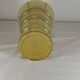 Vintage smoked amber glass vase with chrome bands – 1970s design