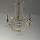 Pearl Bag Chandelier, Cut Crystals Circa 1900