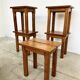 Brutalist oak stool