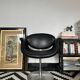 Fauteuil Tulip Pierre Paulin Artifort cuir noir