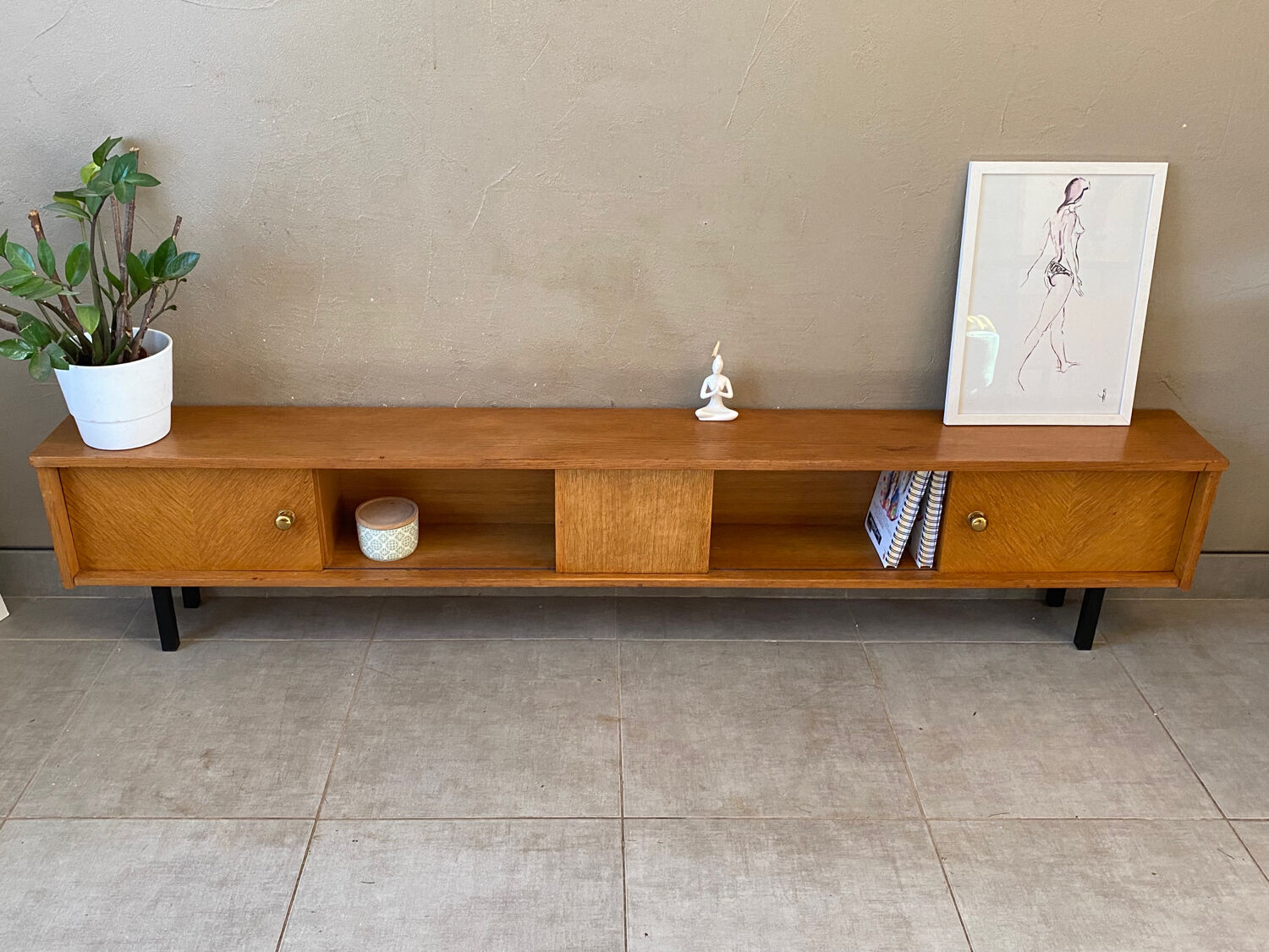 Vintage wooden sideboard (shallow)