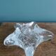 Star candle holder in glass or bubbled crystal, Biot style