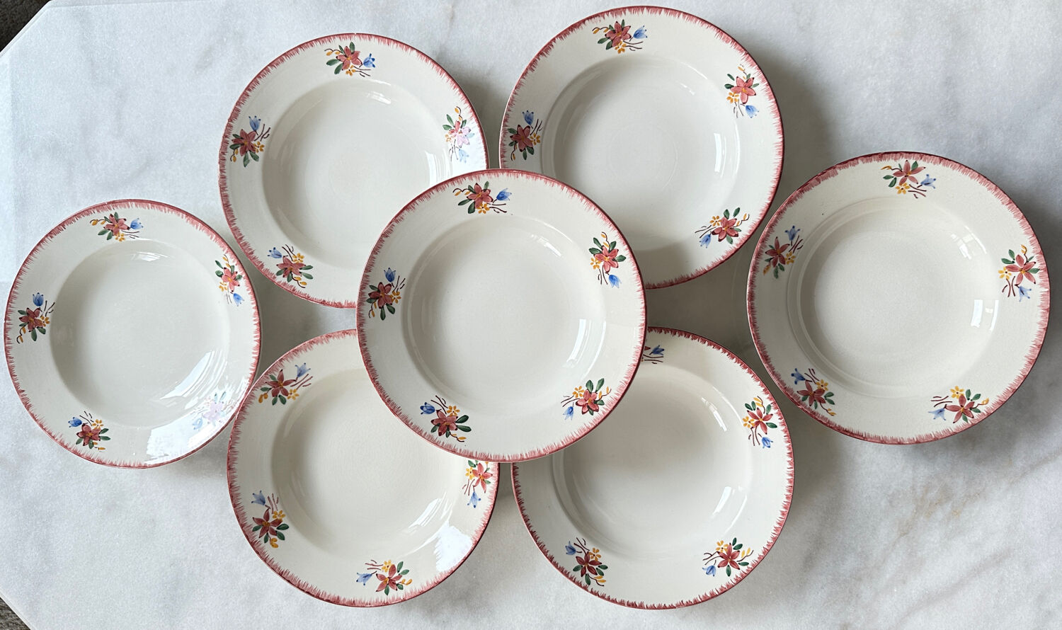 Set of Sarreguemines Evelyne plates
