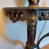 Console murale baroque, noir acier
