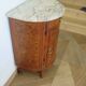 Small chest of drawers - Half-moon table - Louis XVI style - Elm burr veneer - Pla