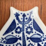 Mid-century porcelain fish wall plate from Porsgrund, Norway, 1960s.