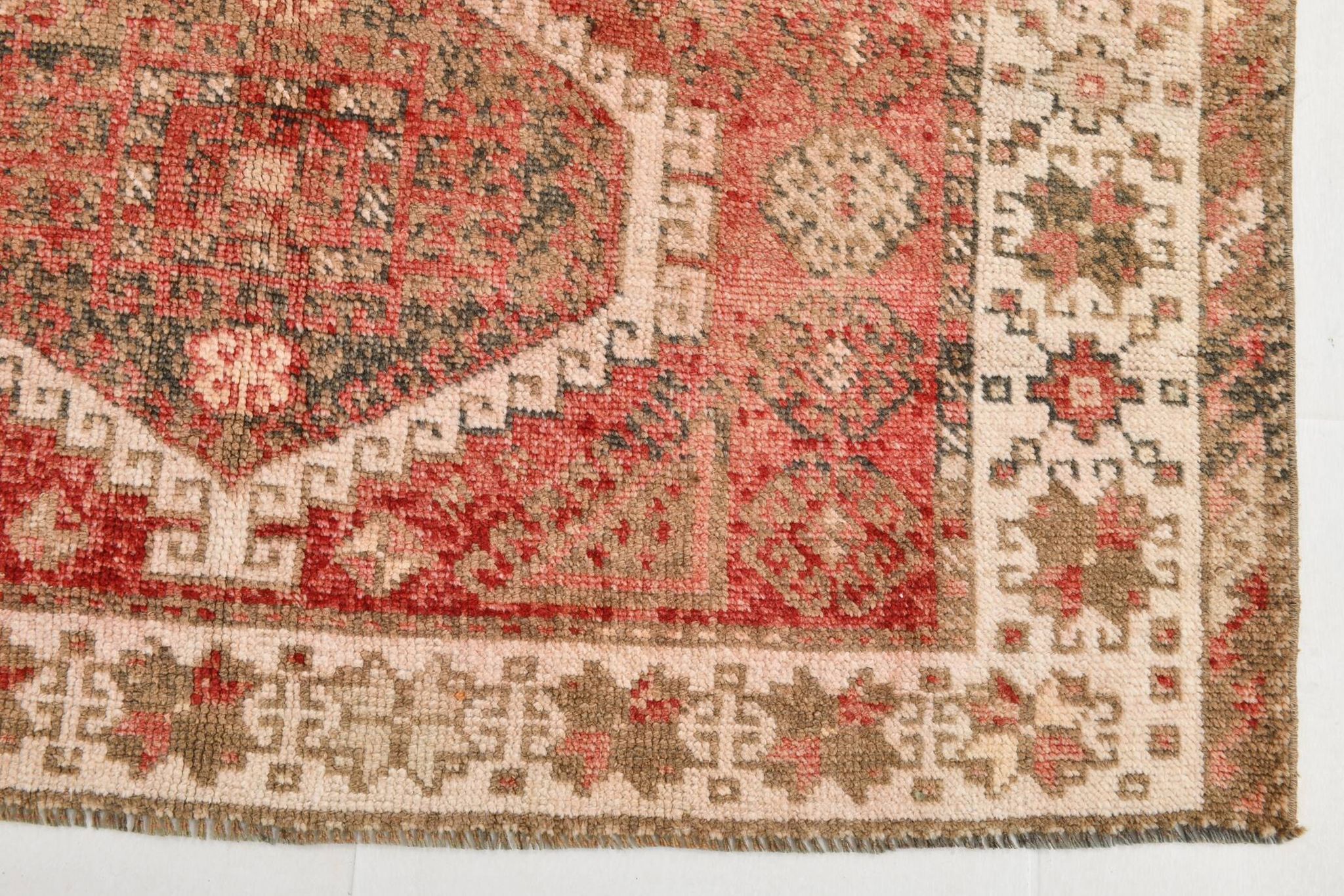 4x8 Red & Beige Oriental Persian Rug 135x255Cm SK 22292