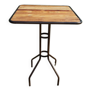 table haute en teck et - fer