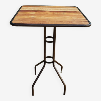 Teak and wrought iron high table