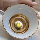 Duo of tea cups and saucers Limoges Lucien Michelaud - Green porcelain