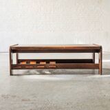 Table basse brutaliste, design hollandais, années 1970