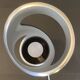 Sculptural flame lamp brushed aluminium Space Age Vintage 1970