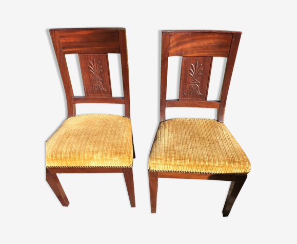 Chaises acajou style empire