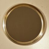 Round mirror gilded metal 40 cm