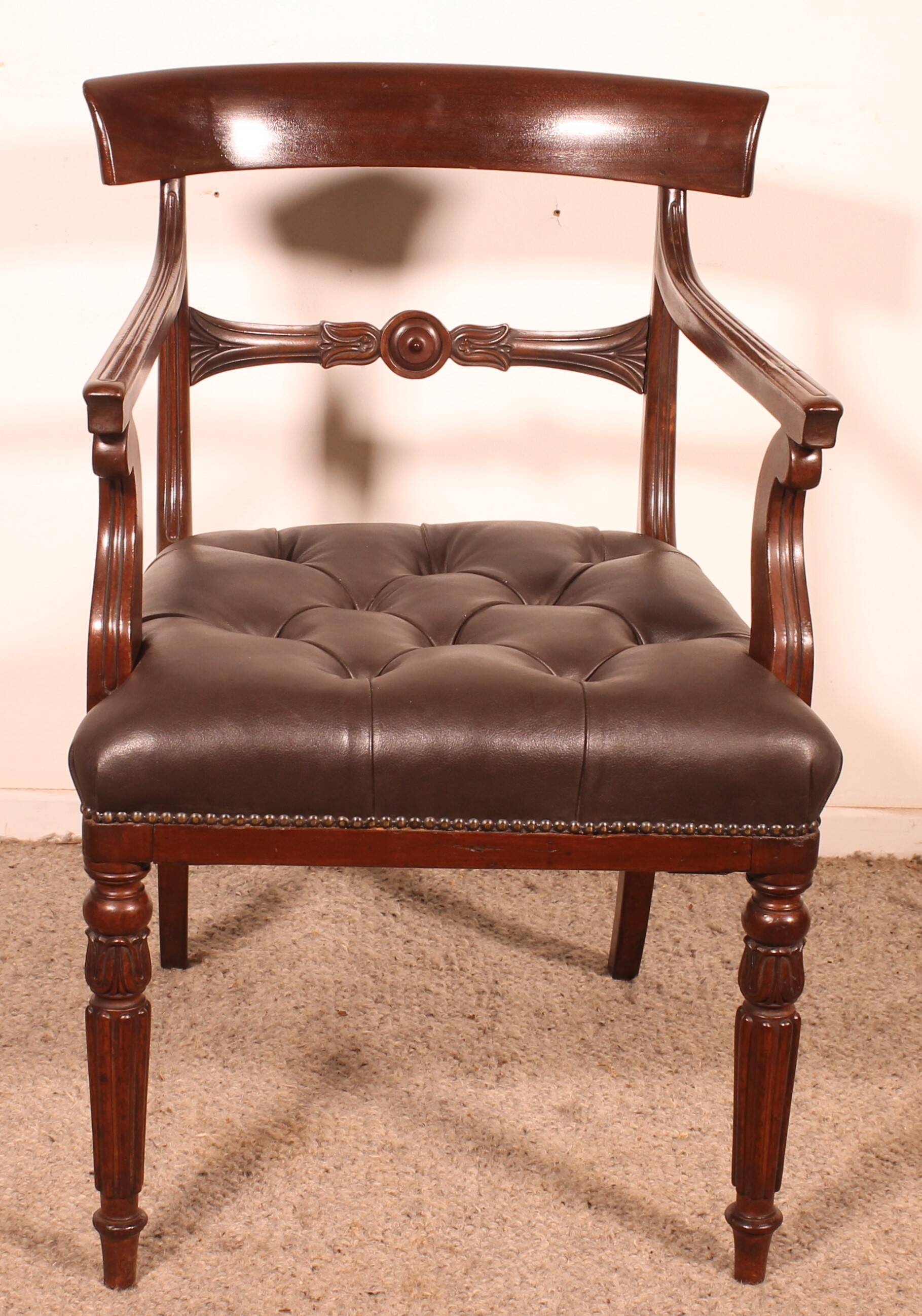 Regency Mahogany Office Chair circa 1810