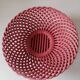 Trellis basket in pink ceramic