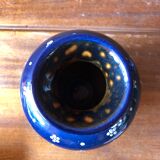 Pair of vase old gmundner keramik ceramic blue & white austria vintage