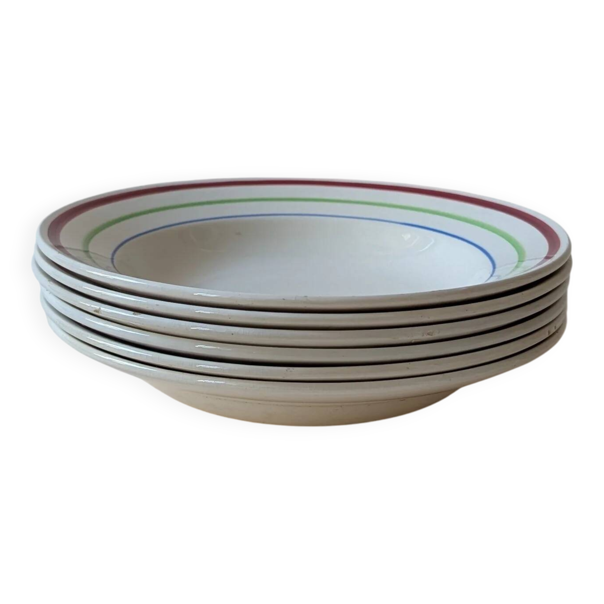 Set of 6 Gien soup plates – Gilles pattern