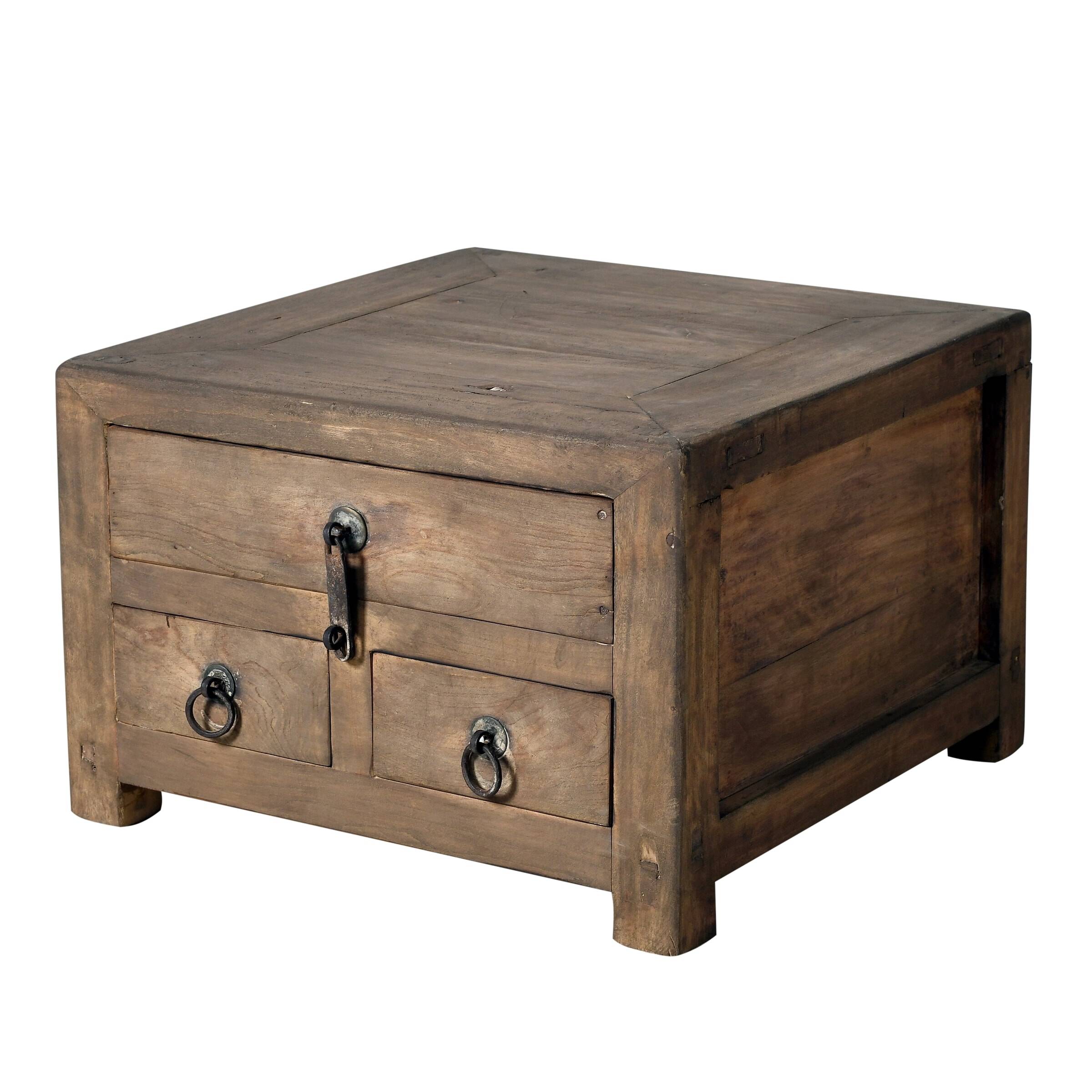 Haibei - Chinese bedside table in ancient elm no. 3
