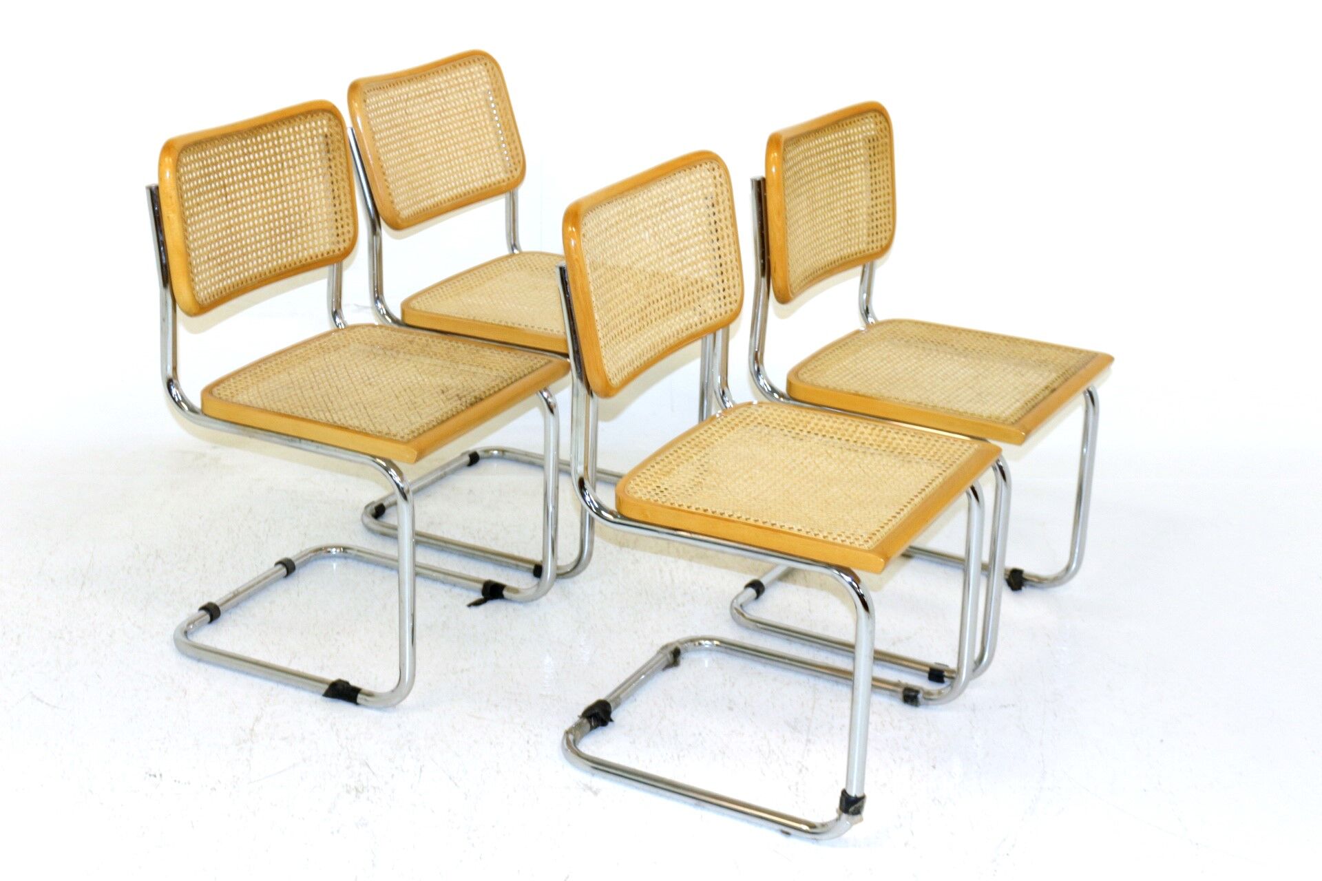 Set of 4 chairs "S32" Marcel Breuer, Italy, 2001