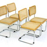 Set of 4 chairs "S32" Marcel Breuer, Italy, 2001
