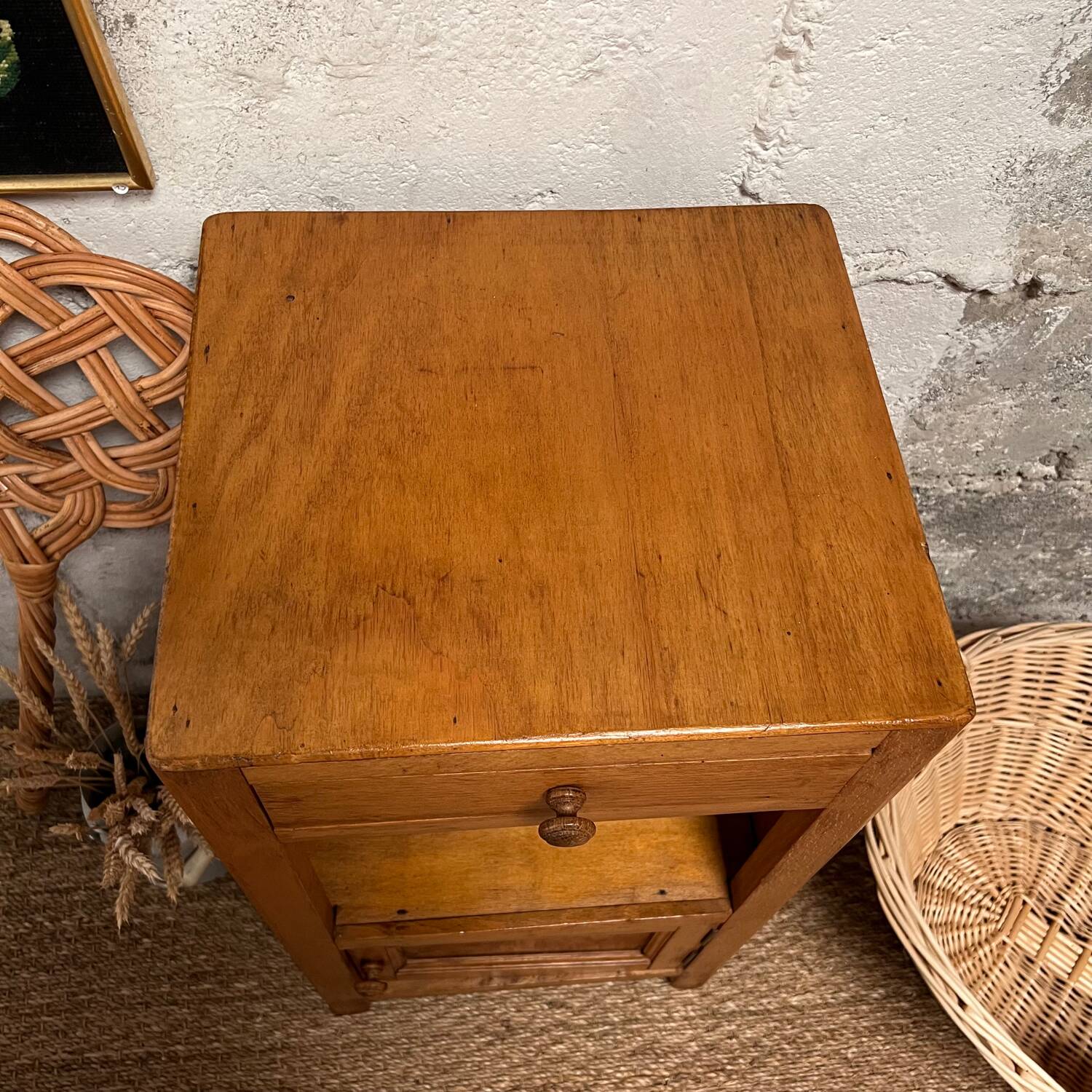 Honey bedside table from the 50s