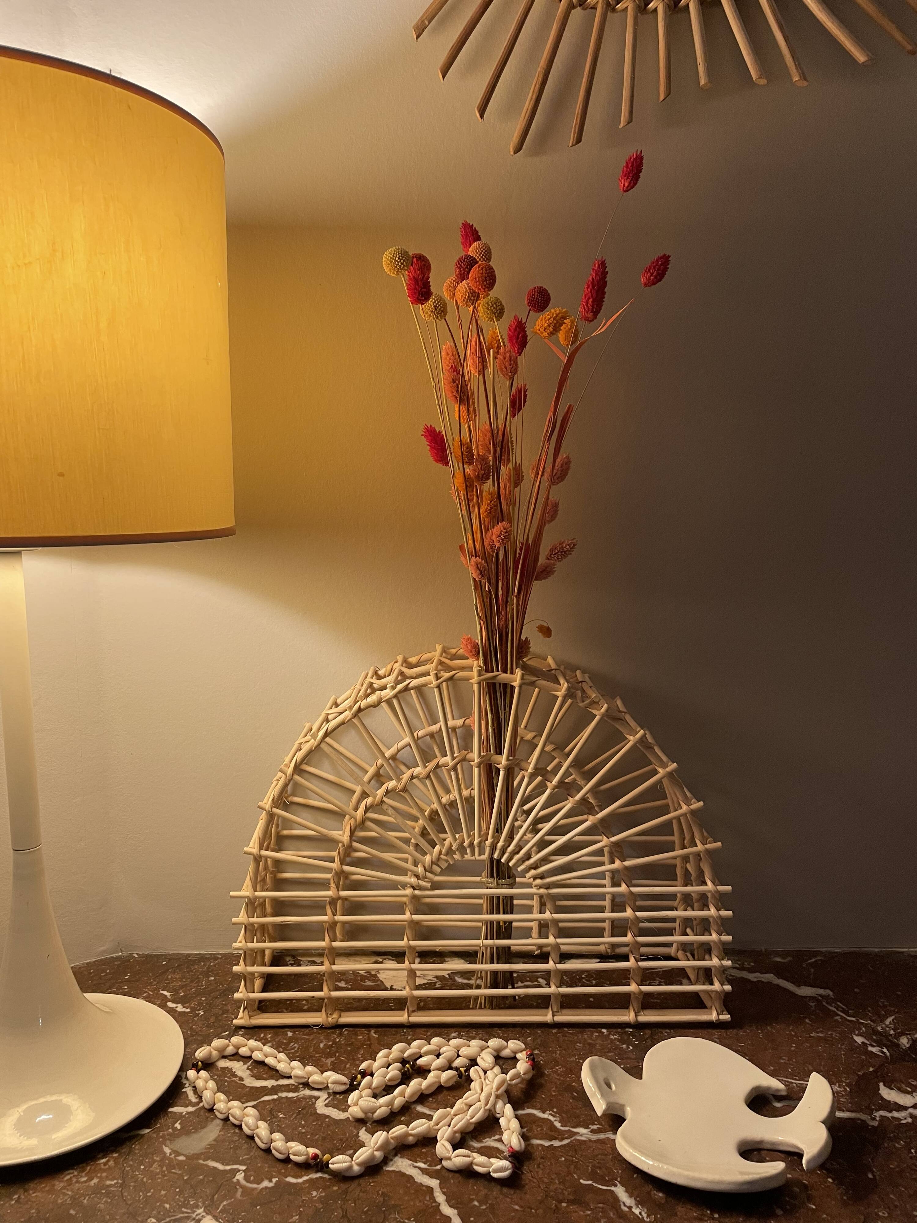 Rattan magazine holder