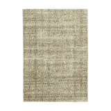 Handwoven antique anatolian beige rug 207 cm x 297 cm