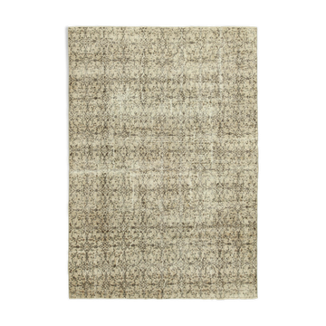 Handwoven antique anatolian beige rug 207 cm x 297 cm
