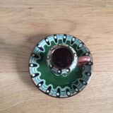 Trojan glazed ceramic cellar rat candle holder Bulgaria