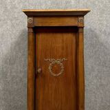 Empire period bedside table in mahogany and gilded bronze circa 1810-1820