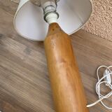 Vintage table lamp lamp IKEA design from Sweden in light solid wood with lampshade