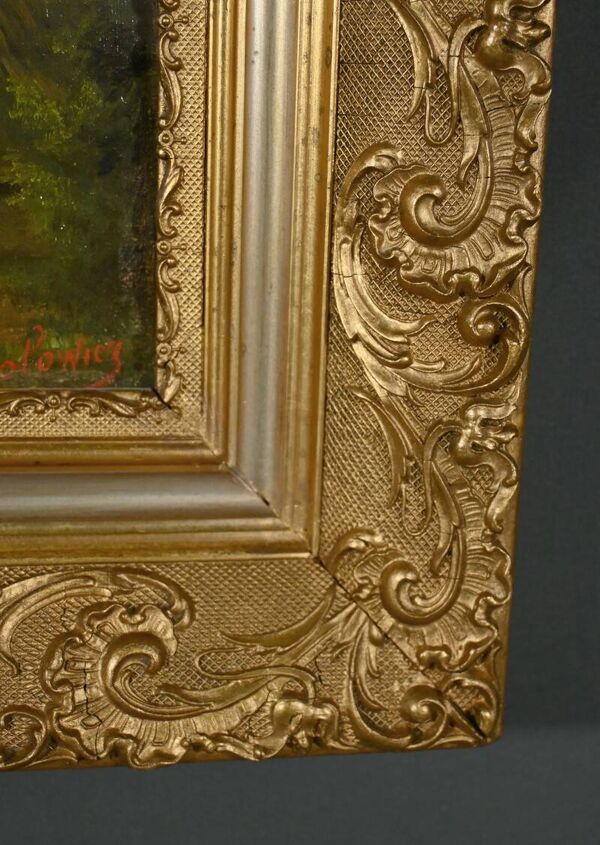 Huile sur Toile « Le Moulin » de N. Okolowicz – Début XXe