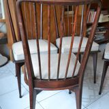 4 chairs Charles Ramos 60s solid beech