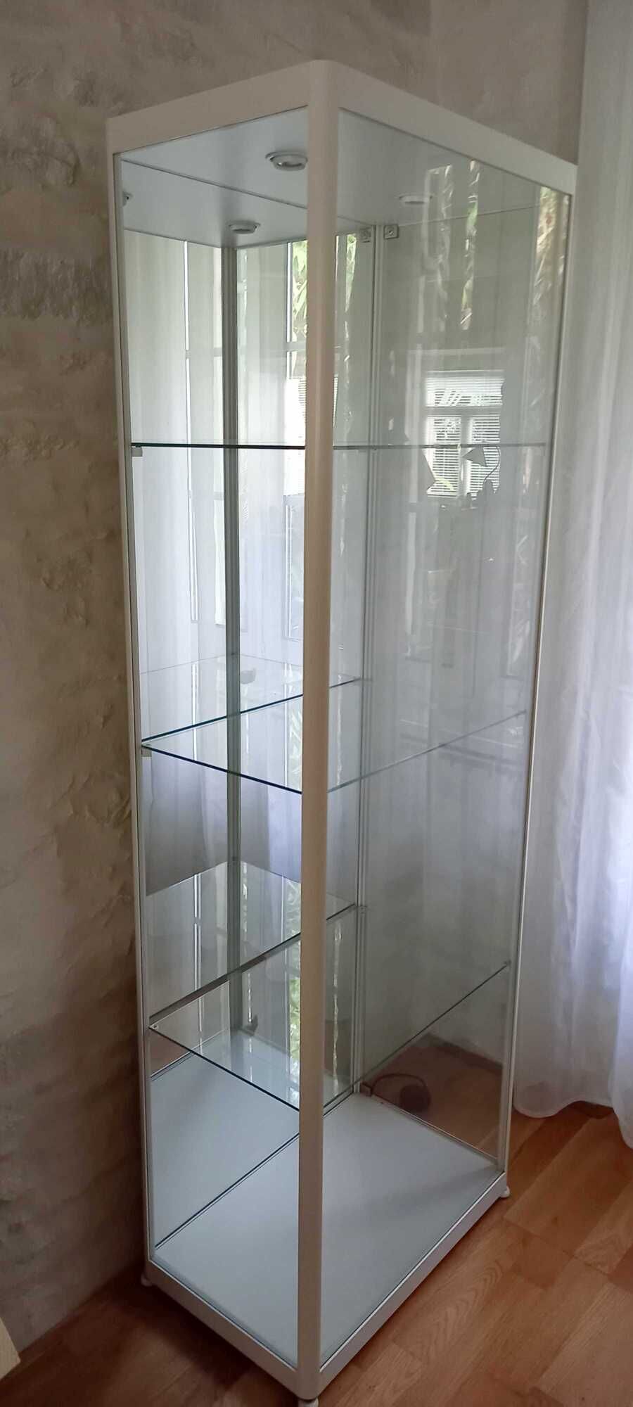 Vitrine en verre sdb avec mirroir et éclairage des années ‘80