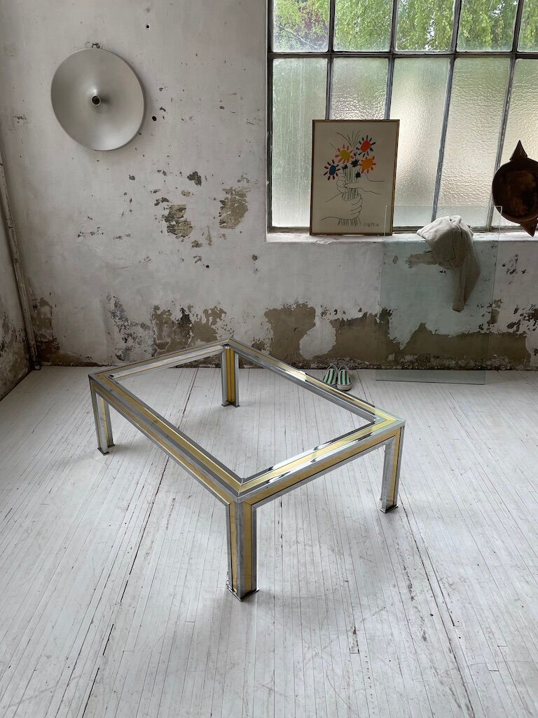 Brass chrome coffee table