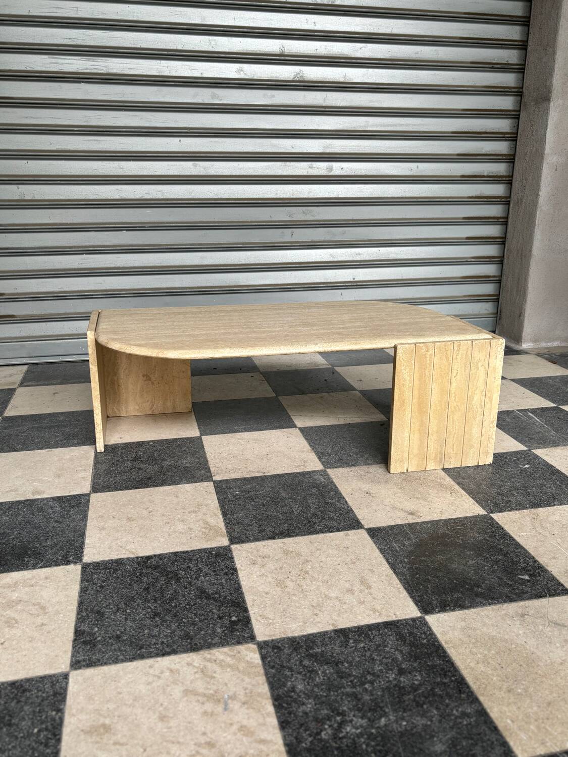 Vintage travertine coffee table