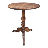 Guéridon tripode ou table d' appoint Louis Philippe, plateau cabaret.