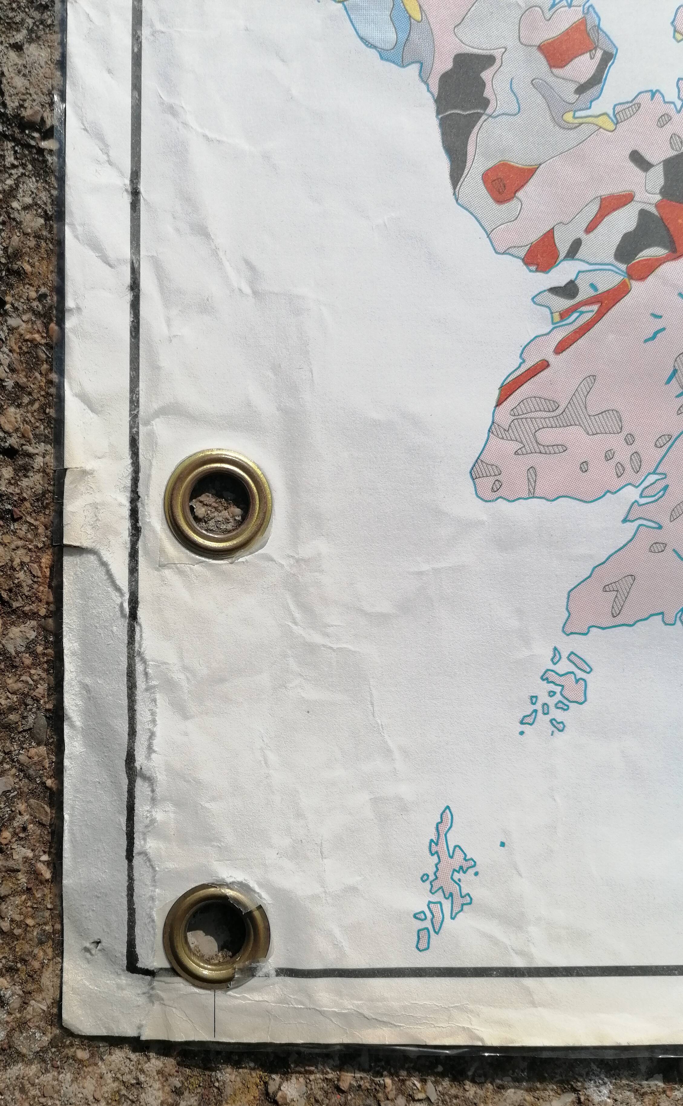 Old vintage British Isles /Benelux mdi map