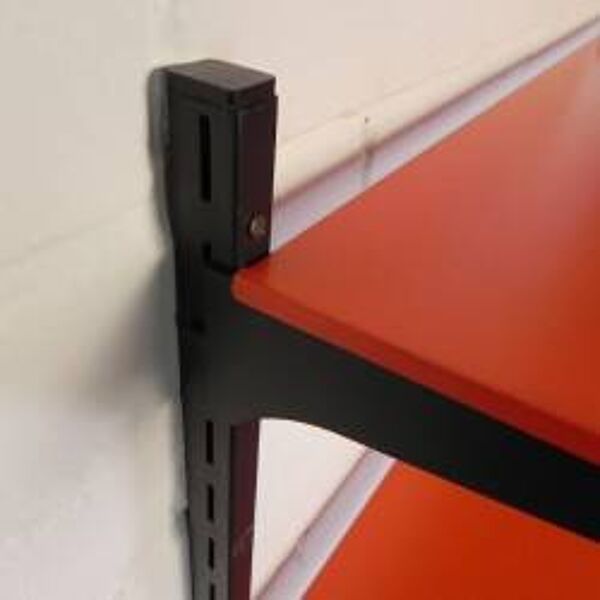 Étagère murale Tomado Holland - A. Dekker orange noir, années 1970