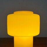 Mid-century yellow glass table lamp model 120 by Uno & Östen Kristiansson for Luxus, Vittsjö, Sweden, 1950s.