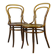 Two chairs No. 14, circa 1890 by Fuchs and Freud Bielitz, original patina