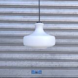 Scandinavian pendant light in white opaline glass