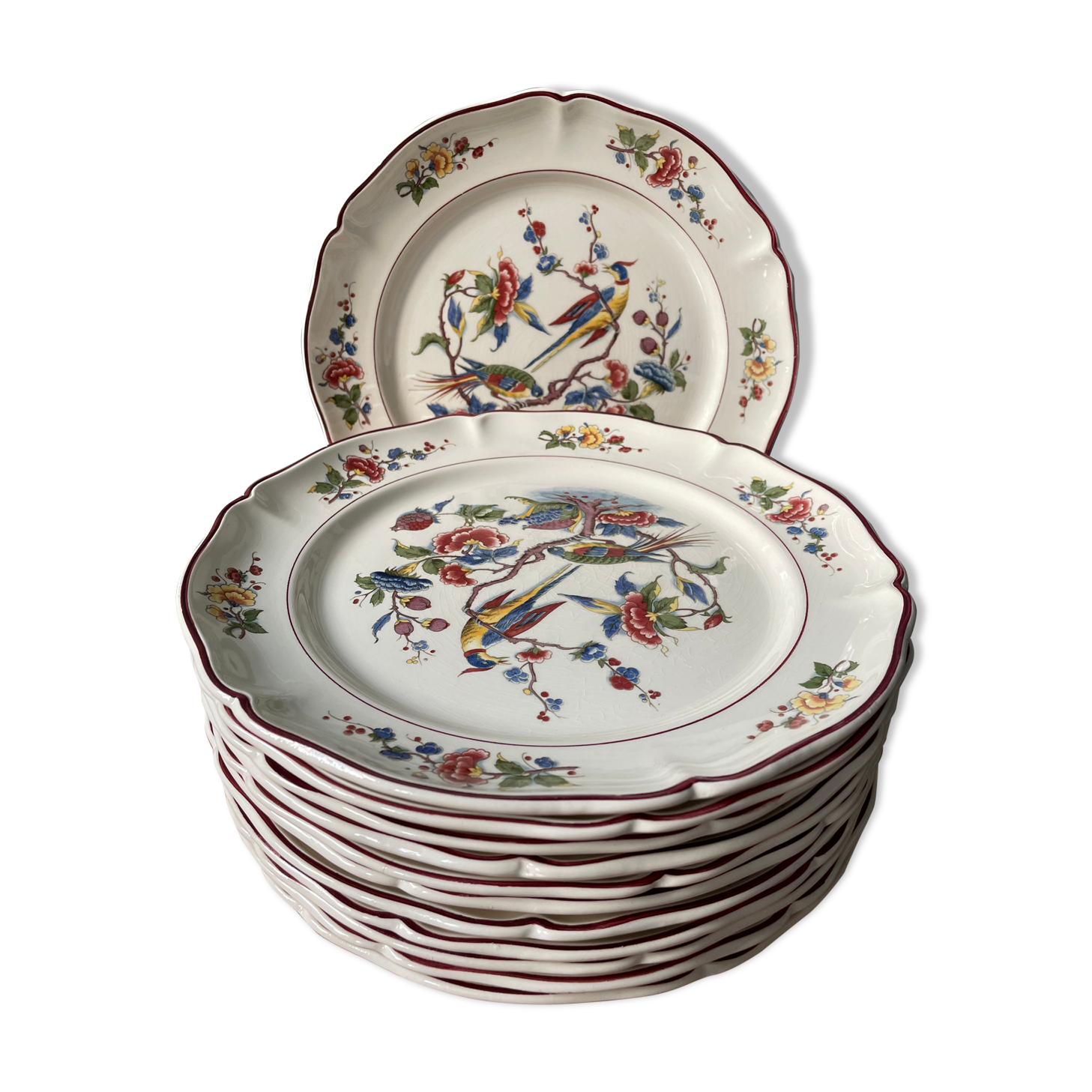 Set of 12 flat plates Villeroy and Boch, Phoenix model