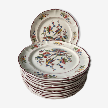 Lot de 12 assiettes plates villeroy et boch, modèle phœnix