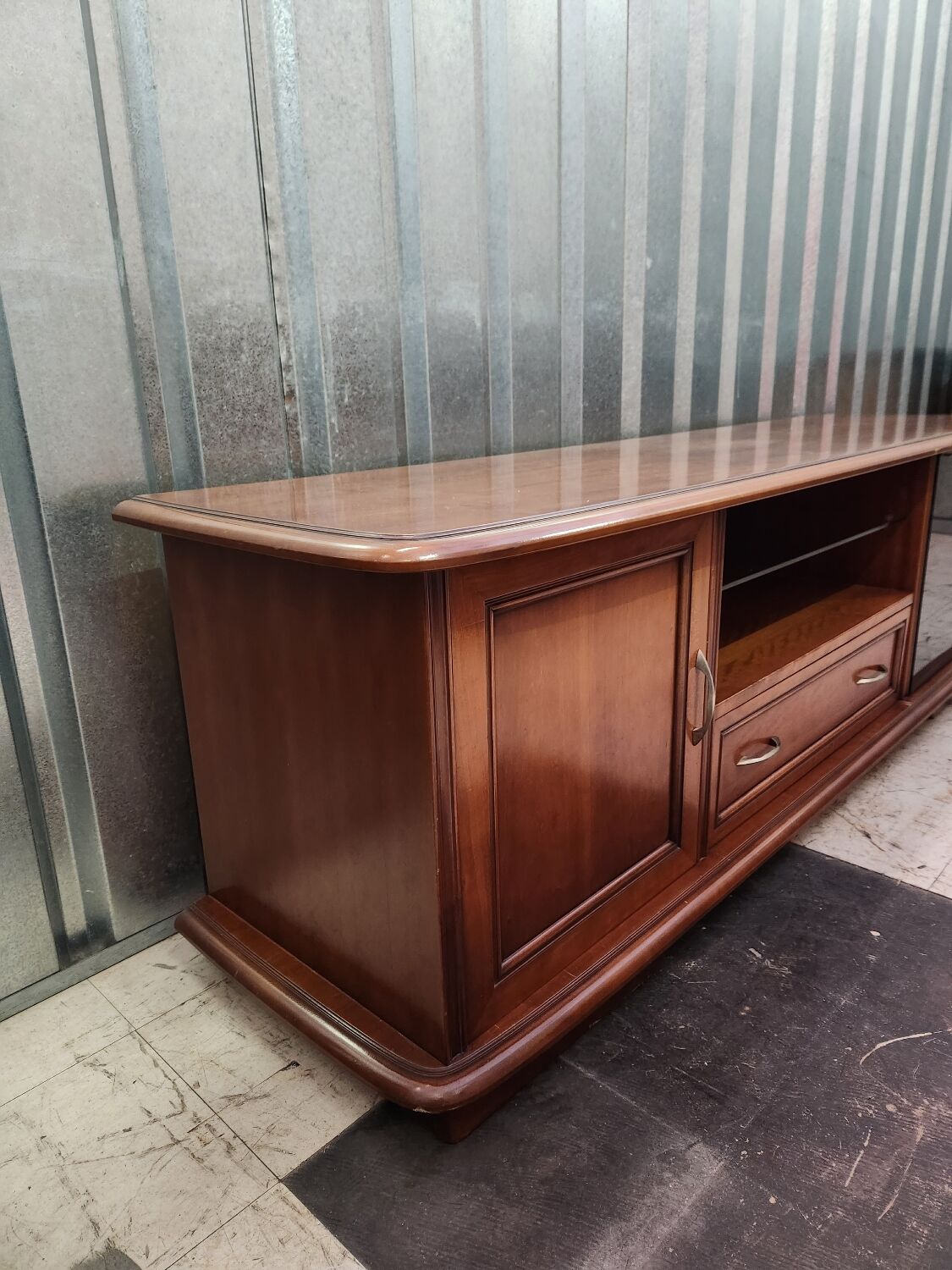 Solid cherry TV stand