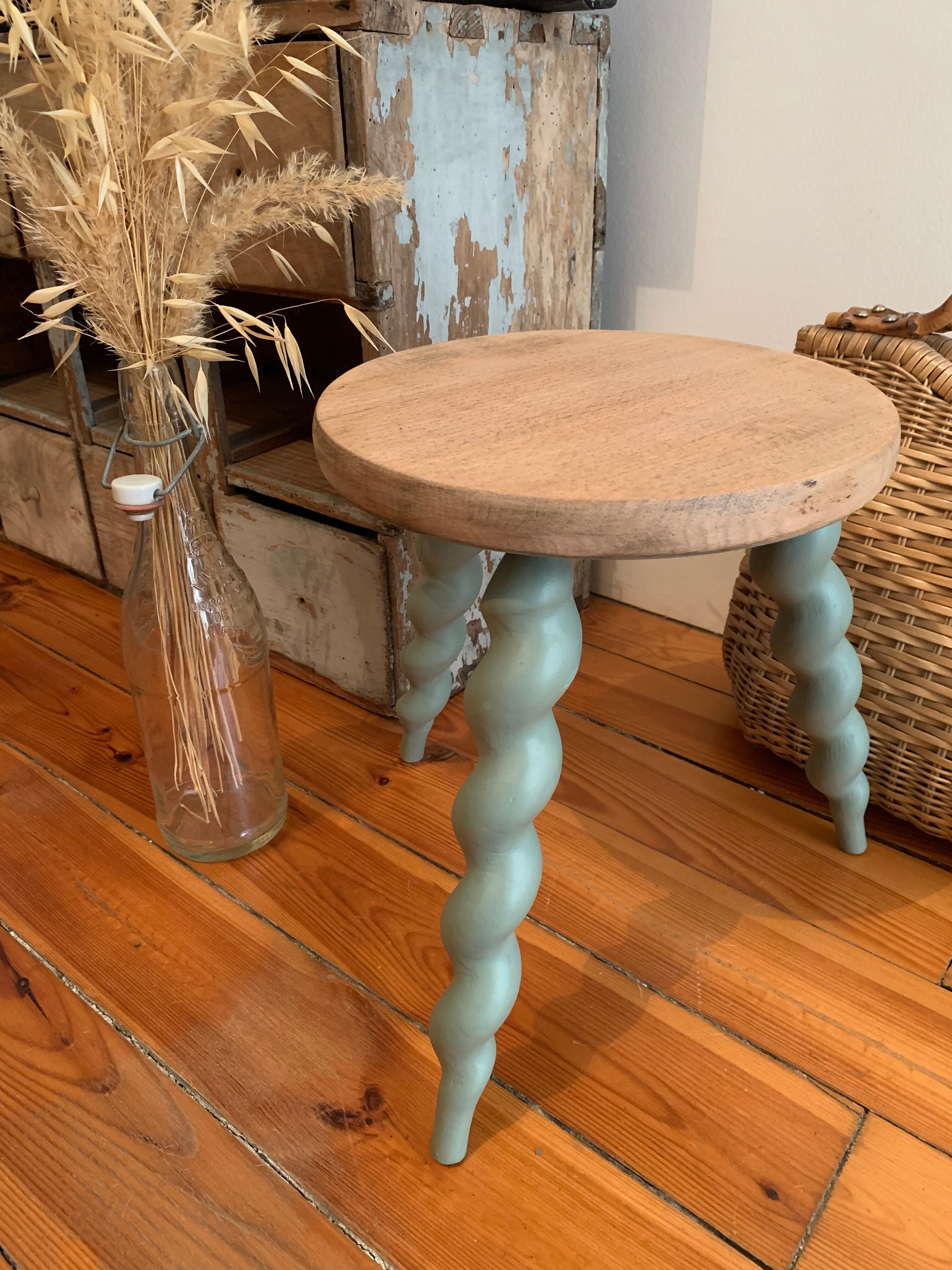 Painted tripod stool