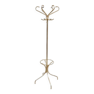 Vintage gold metal coat rack 1960